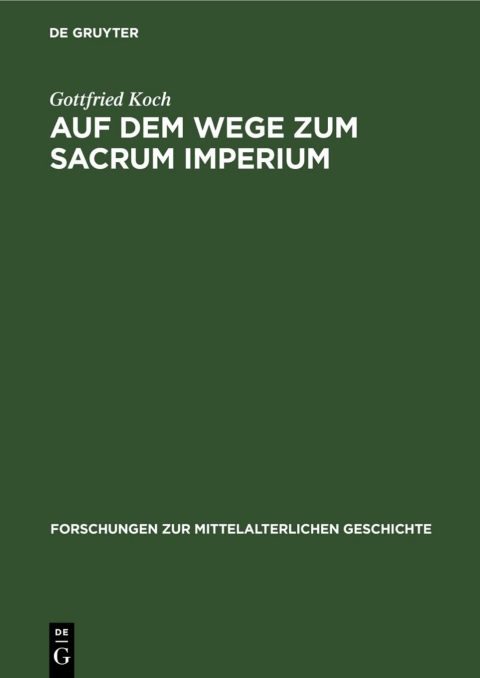 Cover image for book Auf dem Wege zum Sacrum Imperium
