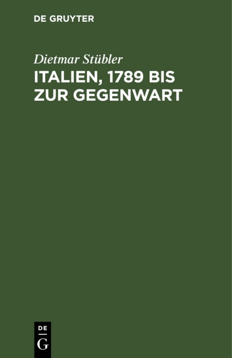 Cover image for book Italien, 1789 bis zur Gegenwart