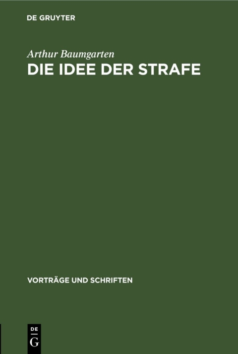 Cover image for book Die Idee der Strafe