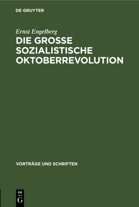 Cover image for book Die Grosse Sozialistische Oktoberrevolution
