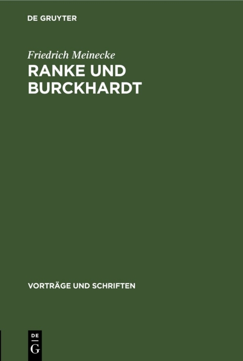 Cover image for book Ranke und Burckhardt
