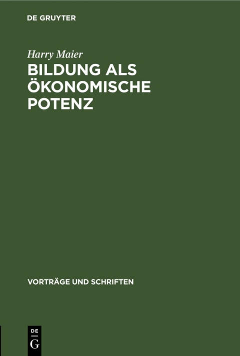 Cover image for book Bildung als ökonomische Potenz