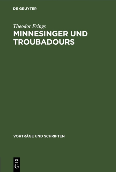 Cover image for book Minnesinger und Troubadours