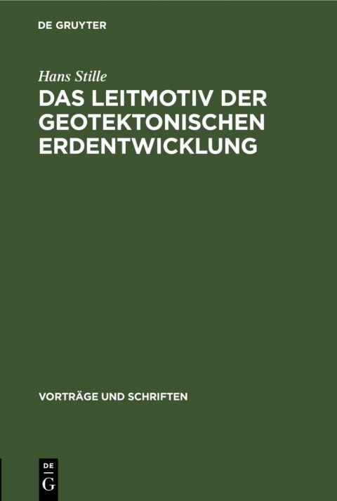 Cover image for book Das Leitmotiv der geotektonischen Erdentwicklung
