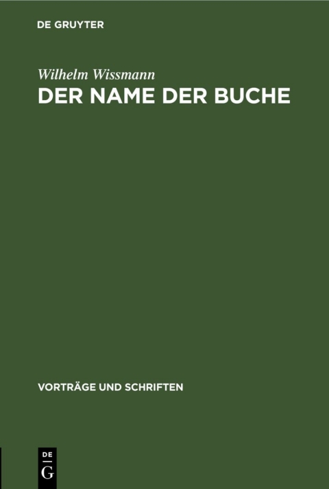 Cover image for book Der Name der Buche
