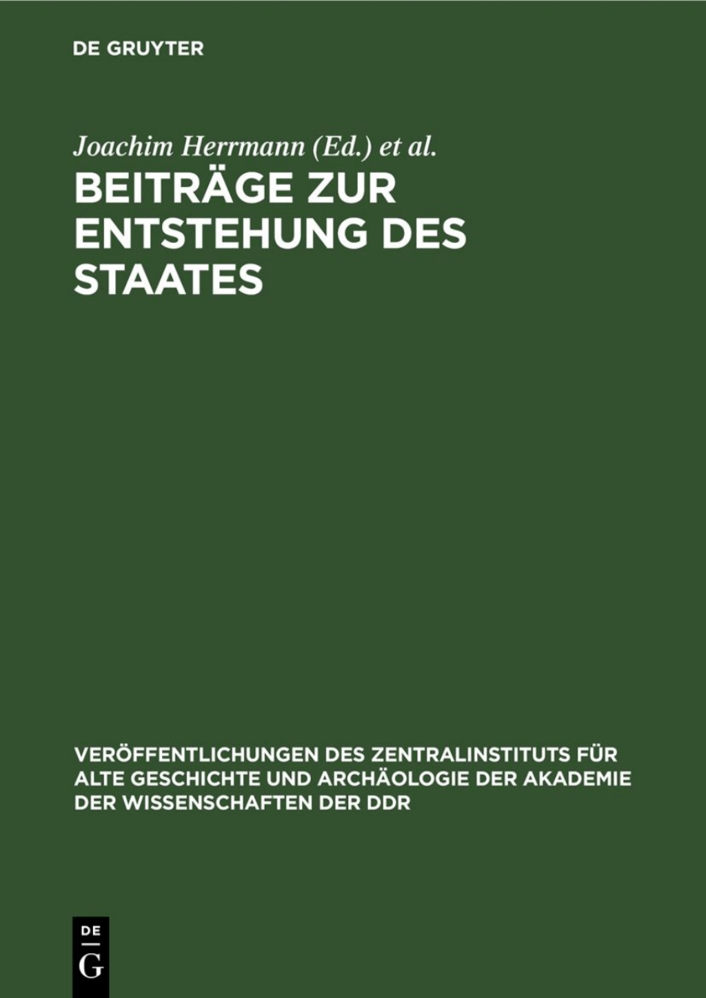 Page Fidelity Beiträge zur Entstehung des Staates; $148.73