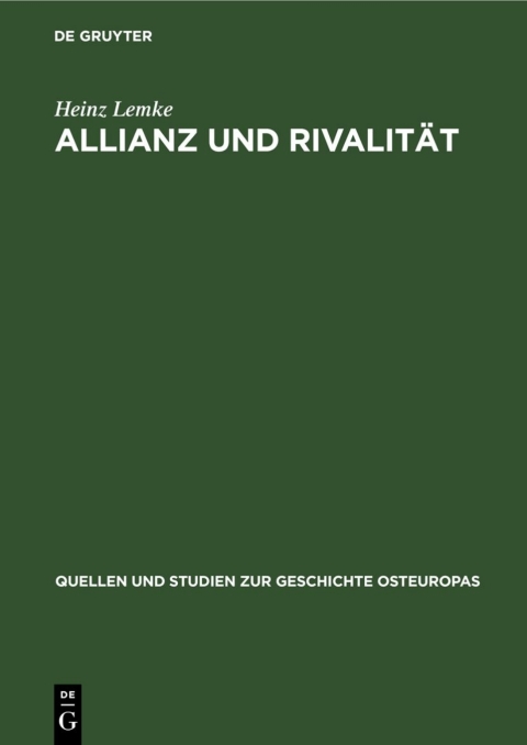 Cover image for book Allianz und Rivalität