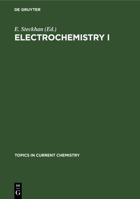 Cover image for book Electrochemistry I