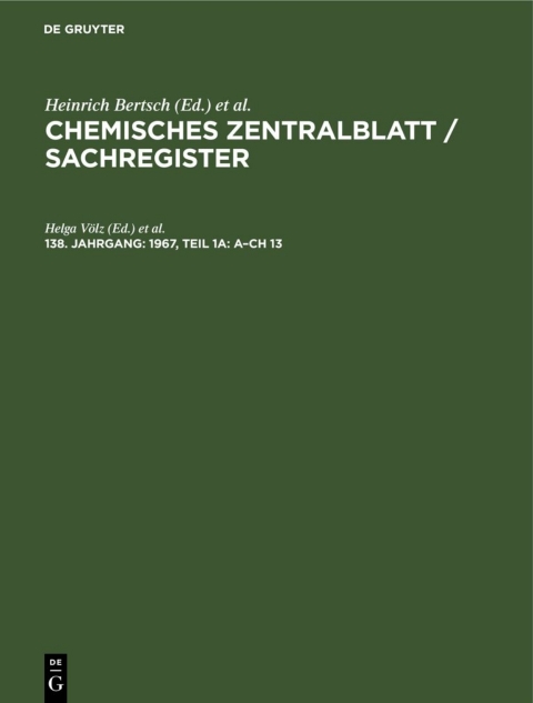 Cover image for book 1967, Teil 1a: A–Ch 13