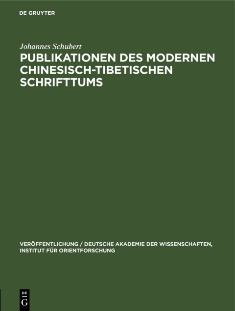 Cover image for book Publikationen des modernen chinesisch-tibetischen Schrifttums