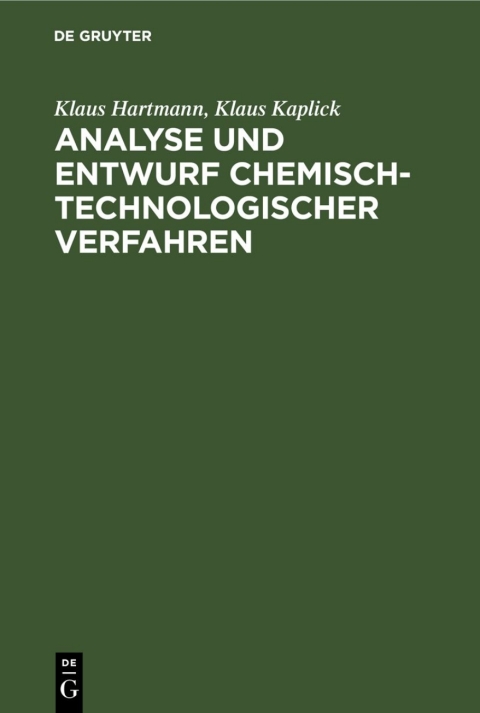 Cover image for book Analyse und Entwurf chemisch-technologischer Verfahren