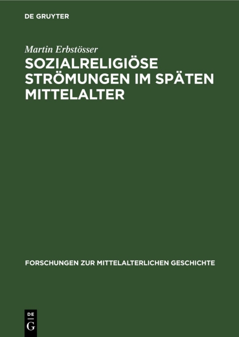 Cover image for book Sozialreligiöse Strömungen im Späten Mittelalter