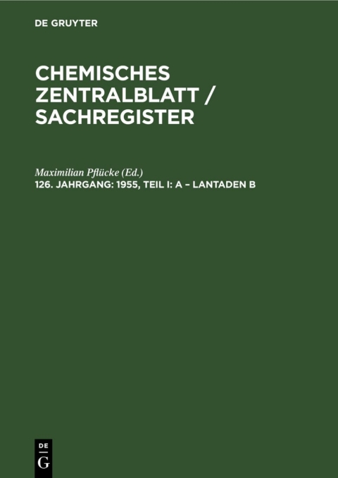 Cover image for book 1955, Teil I: A – Lantaden B