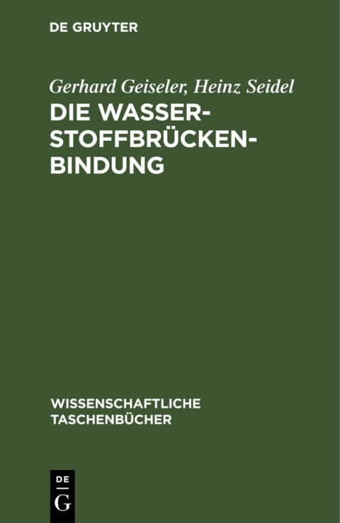 Cover image for book Die Wasserstoffbrückenbindung
