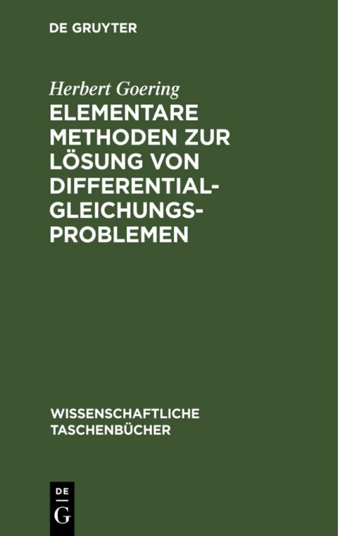 Cover image for book Elementare Methoden zur Lösung von Differentialgleichungsproblemen