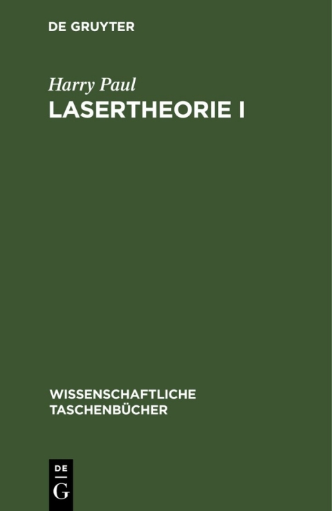 Cover image for book Lasertheorie I