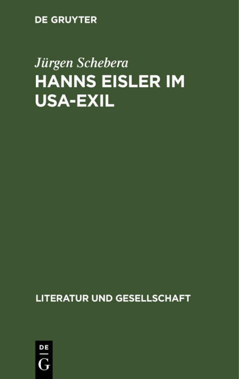 Cover image for book Hanns Eisler im USA-Exil
