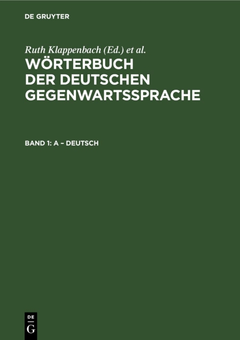 Cover image for book A – deutsch