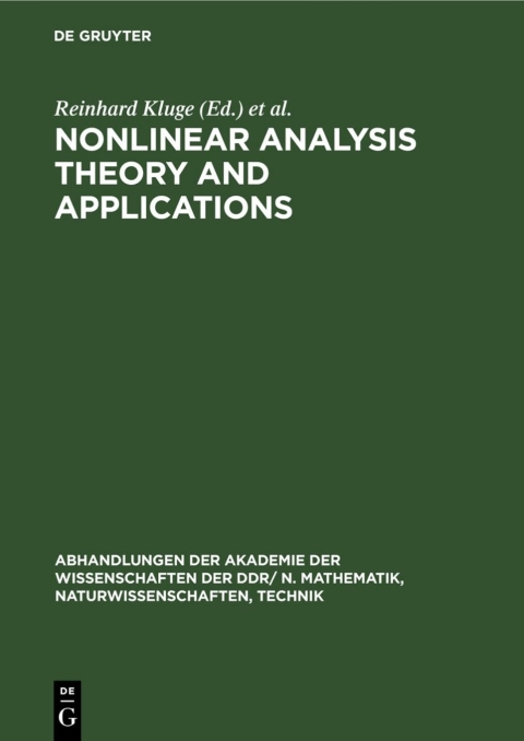 Cover image for book Nonlinear Analysis Theory and Applications