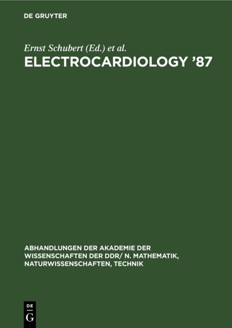 Cover image for book Electrocardiology ’87