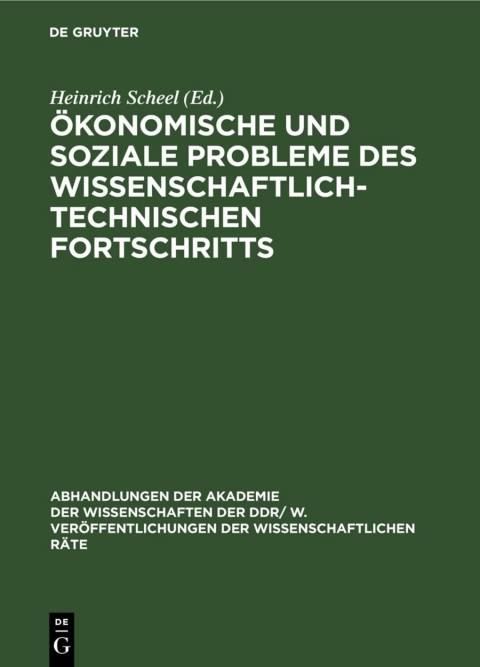 Cover image for book Ökonomische und soziale Probleme des wissenschaftlich-technischen Fortschritts