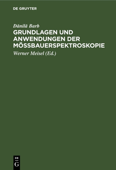 Cover image for book Grundlagen und Anwendungen der Mössbauerspektroskopie