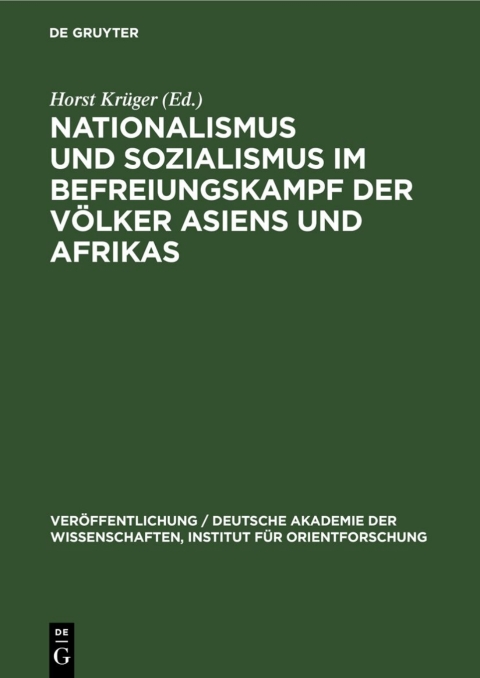 Cover image for book Nationalismus und Sozialismus im Befreiungskampf der Völker Asiens und Afrikas