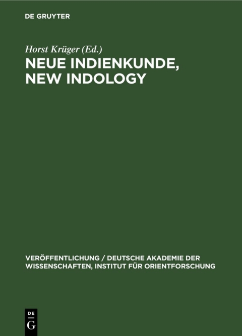 Cover image for book Neue Indienkunde, New Indology