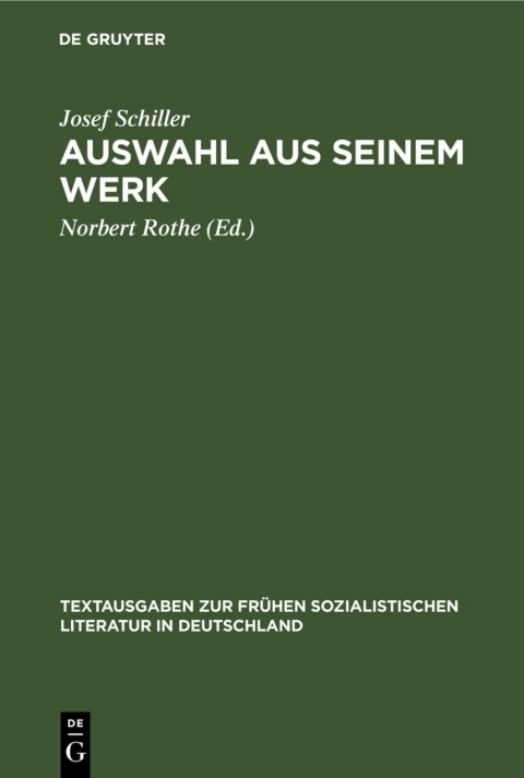 Cover image for book Auswahl aus seinem Werk