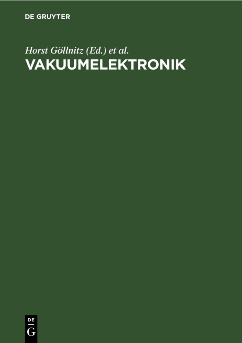 Cover image for book Vakuumelektronik