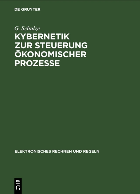 Cover image for book Kybernetik zur Steuerung ökonomischer Prozesse