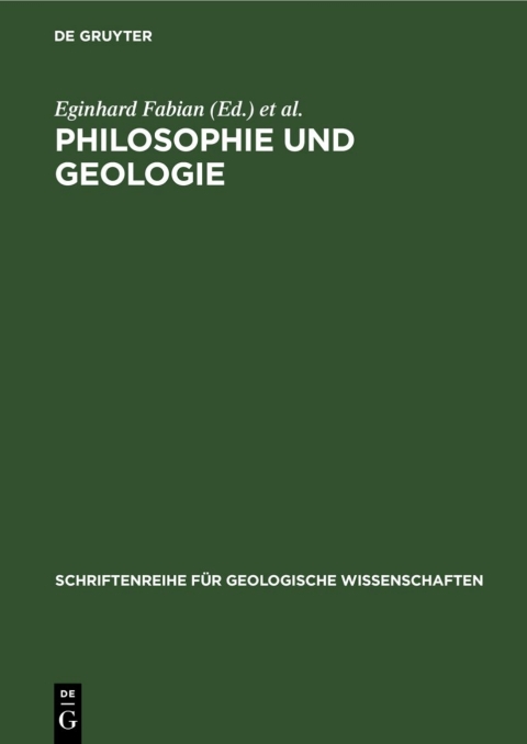 Cover image for book Philosophie und Geologie
