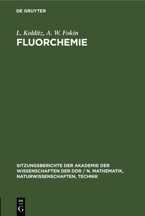 Cover image for book Fluorchemie