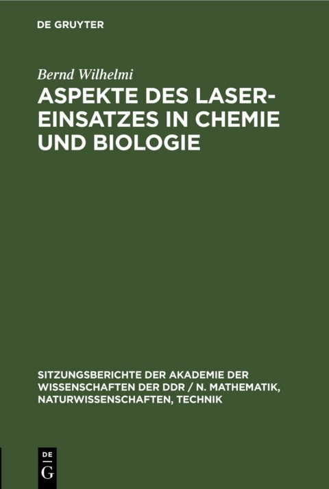Cover image for book Aspekte des Laser-Einsatzes in Chemie und Biologie