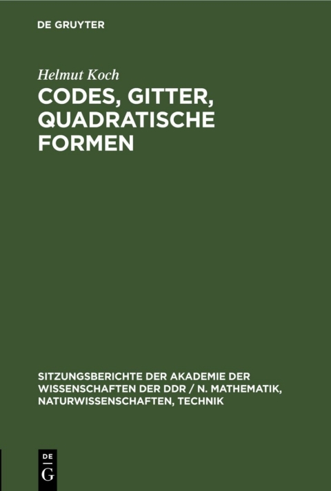 Cover image for book Codes, Gitter, quadratische Formen