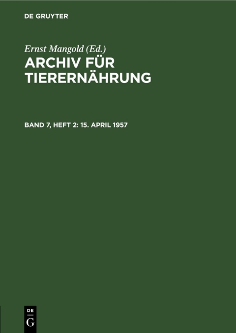 Cover image for book 15. April 1957