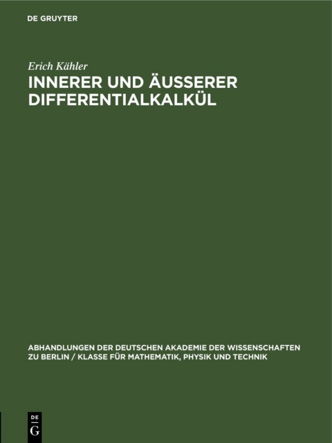 Cover image for book Innerer und äusserer Differentialkalkül