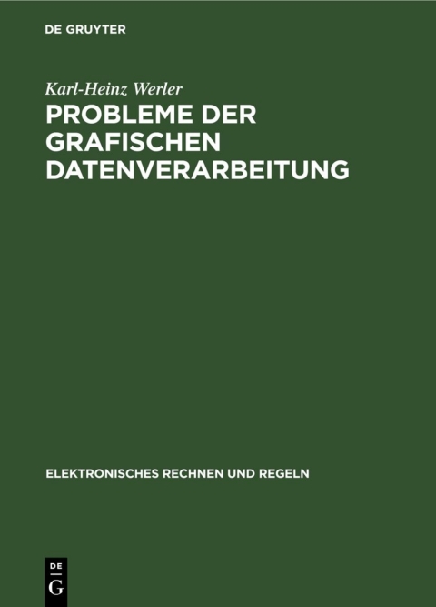 Cover image for book Probleme der grafischen Datenverarbeitung