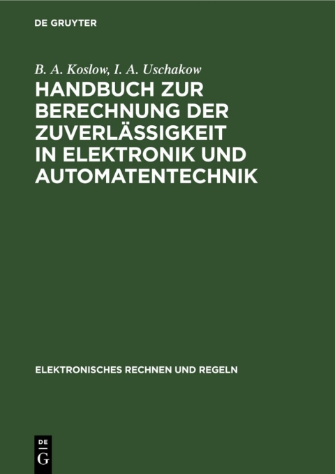 Cover image for book Handbuch zur Berechnung der Zuverlässigkeit in Elektronik und Automatentechnik