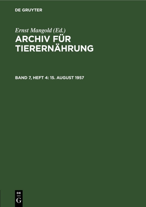 Cover image for book 15. August 1957