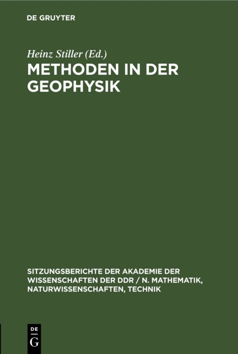 Cover image for book Methoden in der Geophysik