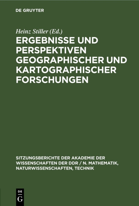 Cover image for book Ergebnisse und Perspektiven geographischer und kartographischer Forschungen