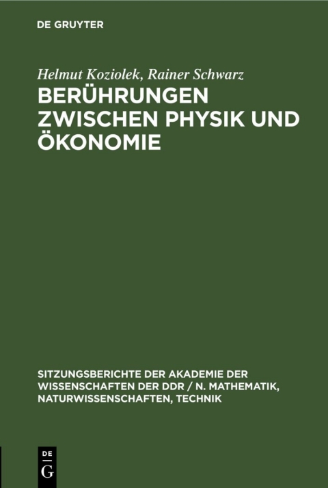 Cover image for book Berührungen zwischen Physik und Ökonomie