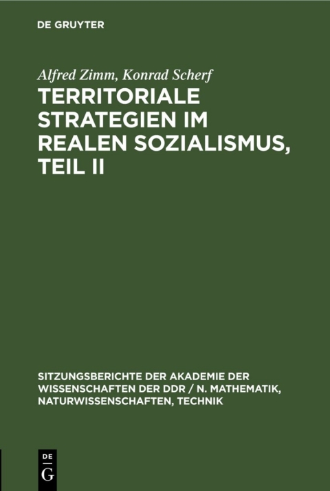 Cover image for book Territoriale Strategien im realen Sozialismus, Teil II