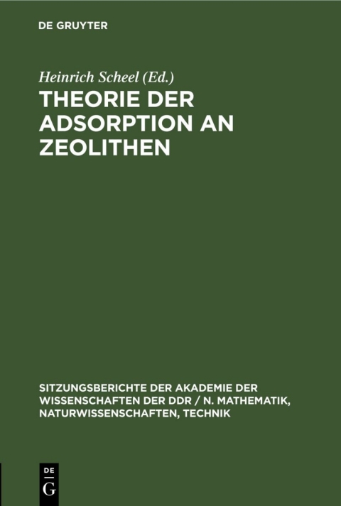 Cover image for book Theorie der Adsorption an Zeolithen
