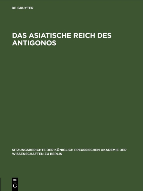 Cover image for book Das asiatische Reich des Antigonos