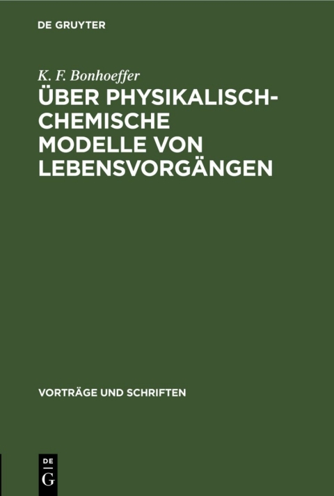 Cover image for book Über physikalisch-chemische Modelle von Lebensvorgängen