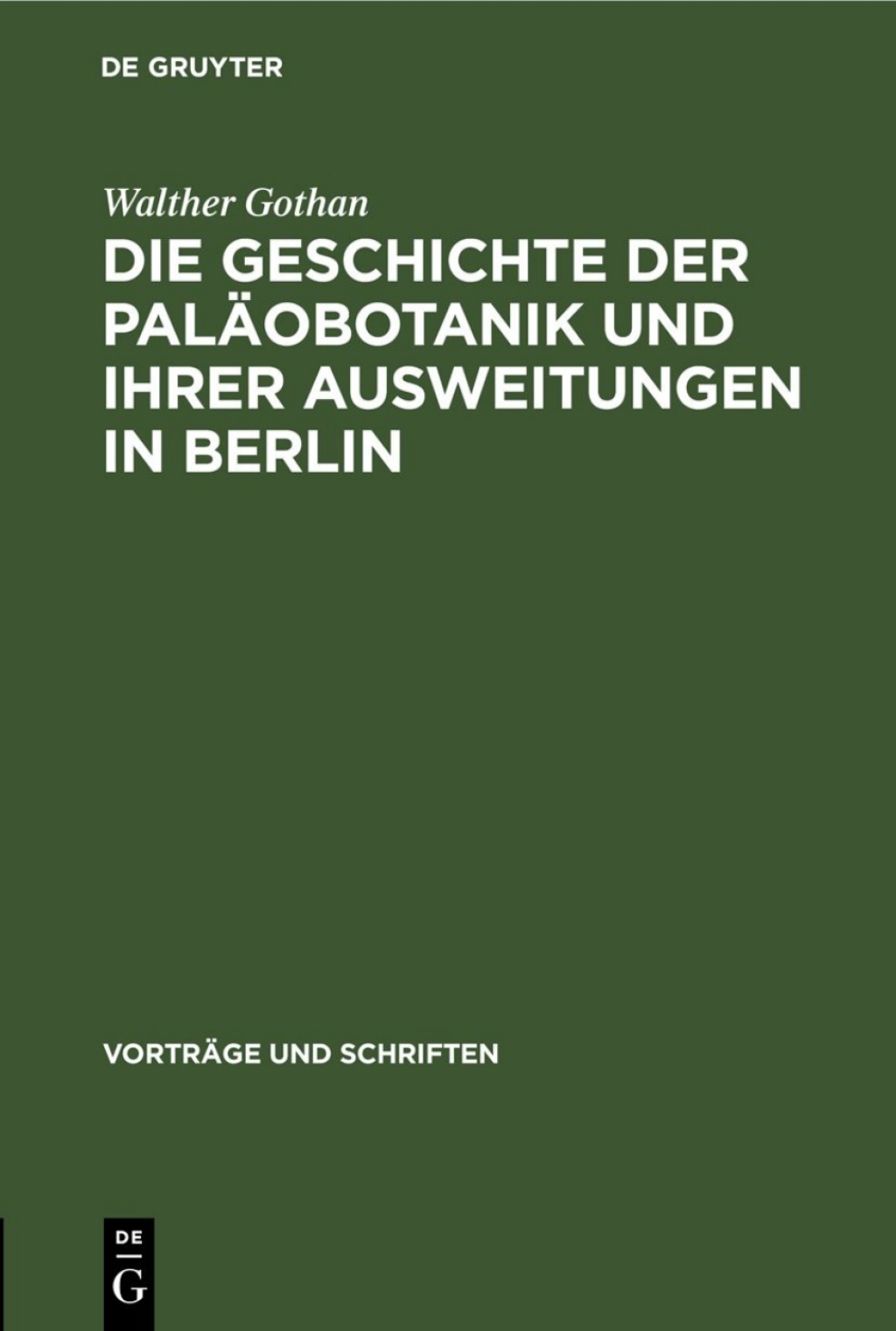Page Fidelity Die Geschichte der Paläobotanik und Ihrer Ausweitungen in Berlin; $148.73