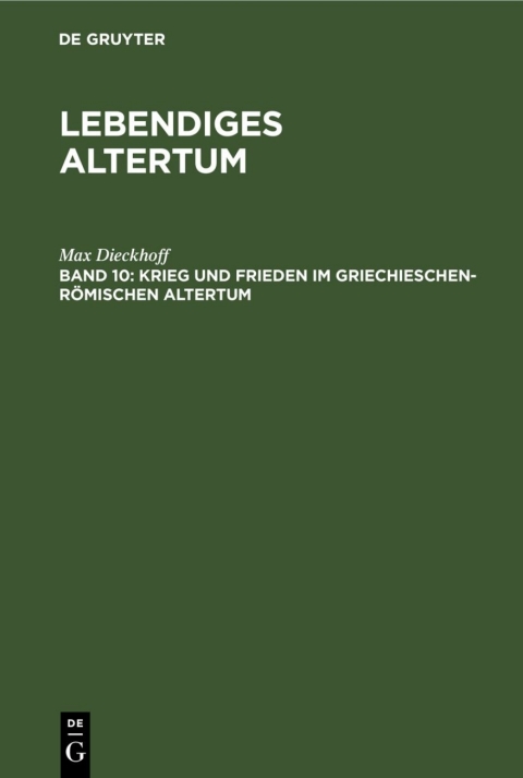 Cover image for book Krieg und Frieden im griechieschen-römischen Altertum