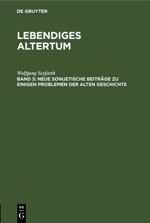 Cover image for book Neue sowjetische Beiträge zu einigen Problemen der alten Geschichte